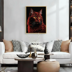 Premium Quality Cat Glossy Photo Frame 90 CM X 60 CM