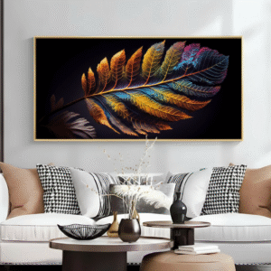 Premium Peacock Fern glossy Painting 90 cm X 60 cm