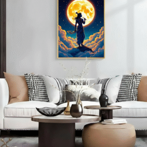 Premium Quality Lord Krishna Glossy Photo Frame 90 CM X 60 CM